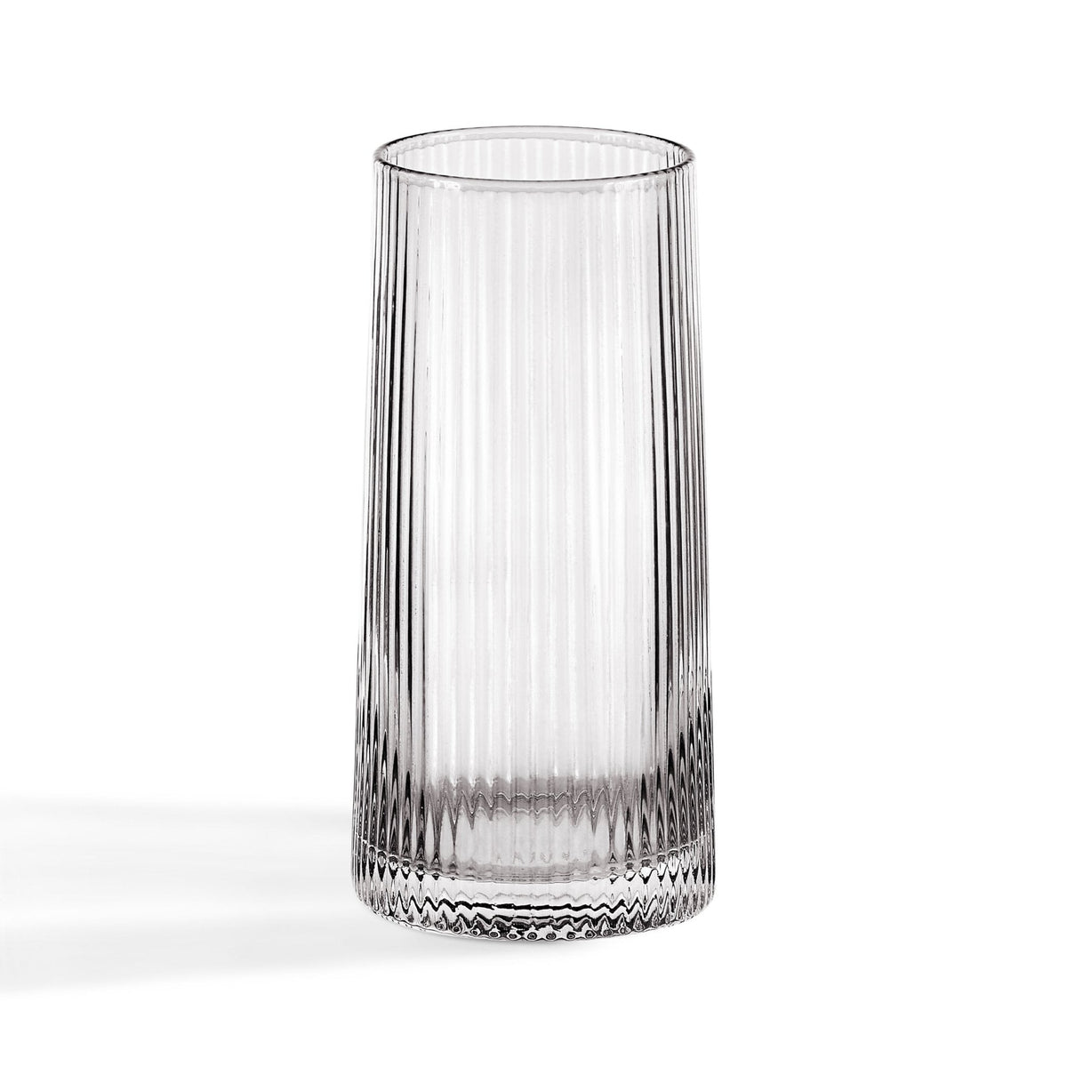 Gatsby Set of 4 Ripple Glass Highballs - Smoked