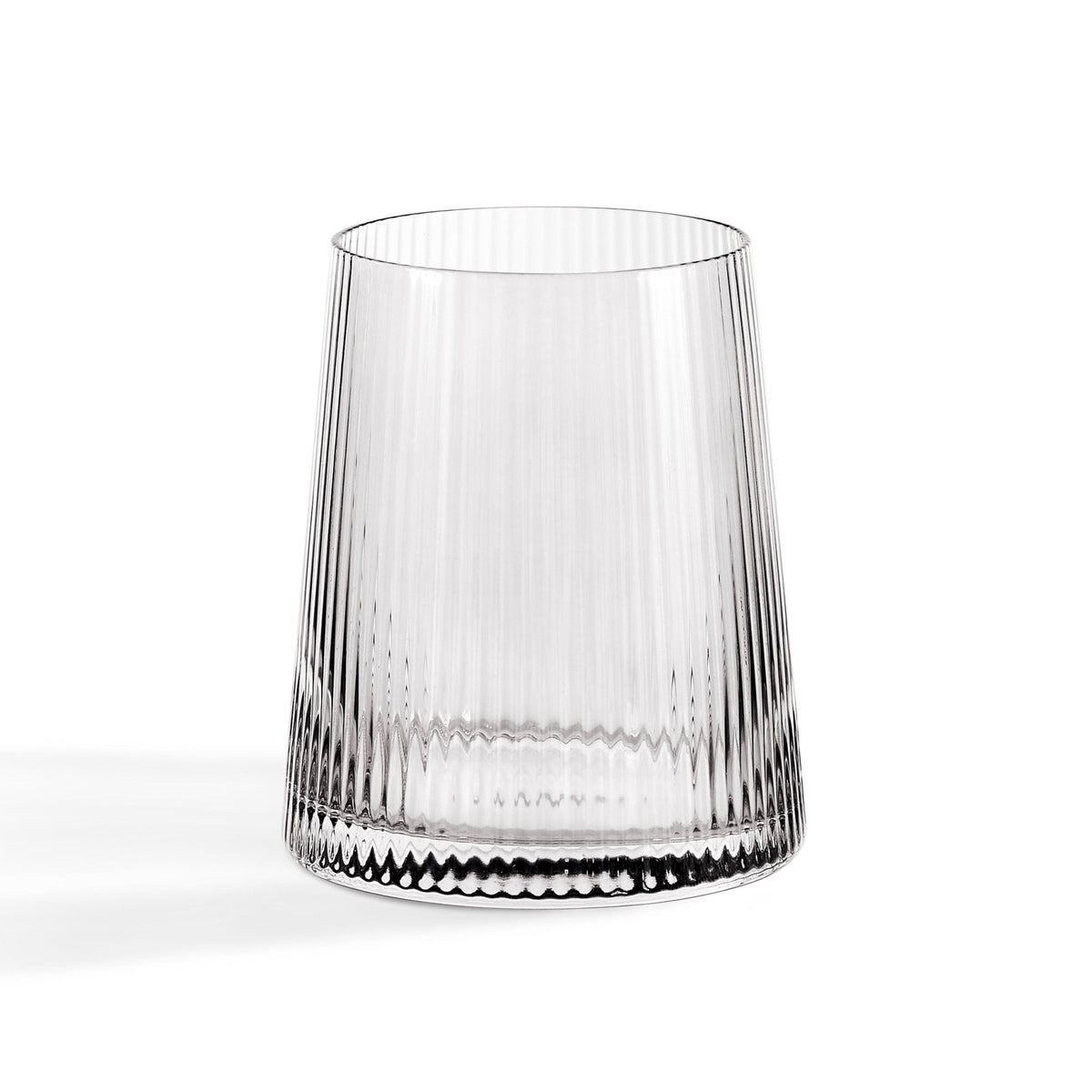 Gatsby Set of 4 Ripple Glass Tumblers - Smoked