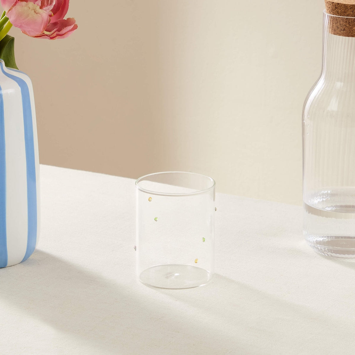 Nelly Polka Dot Glass Highballs - Set of 4 - Clear