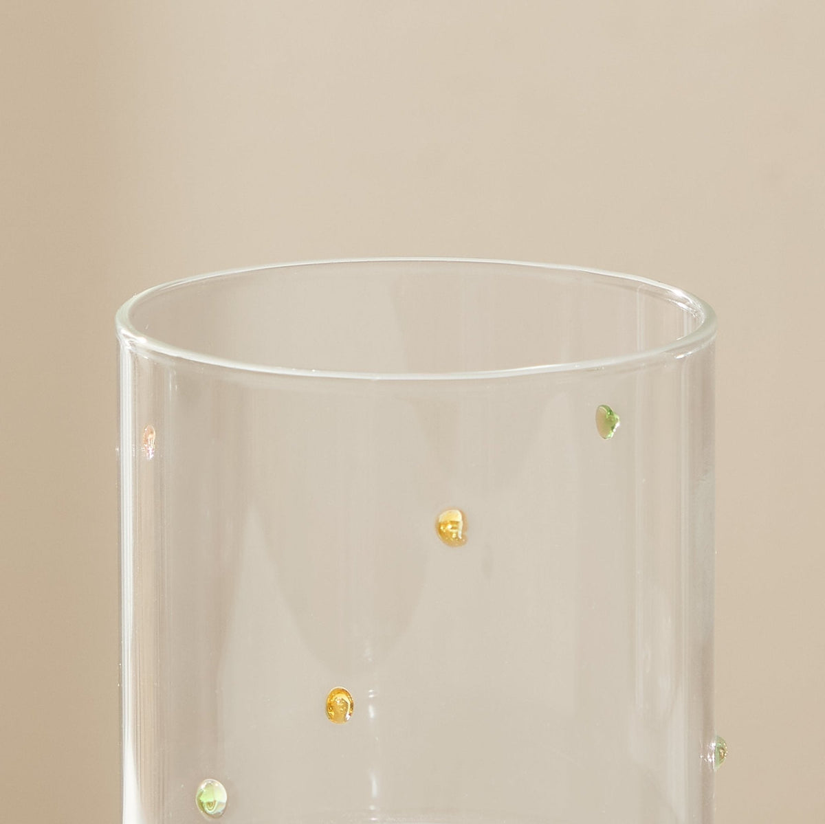 Nelly Polka Dot Glass Tumblers - Set of 4 - Clear