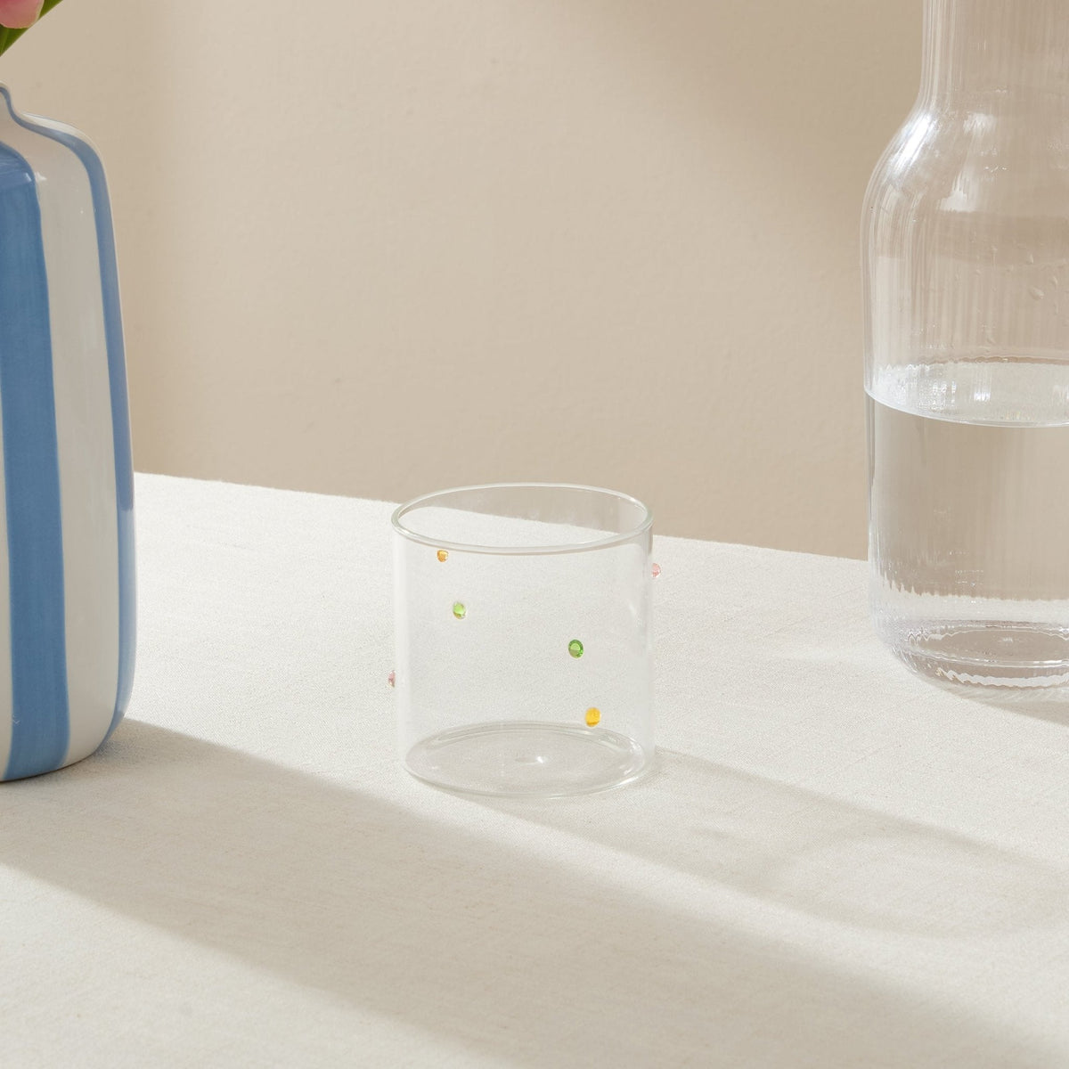 Nelly Polka Dot Glass Tumblers - Set of 4 - Clear