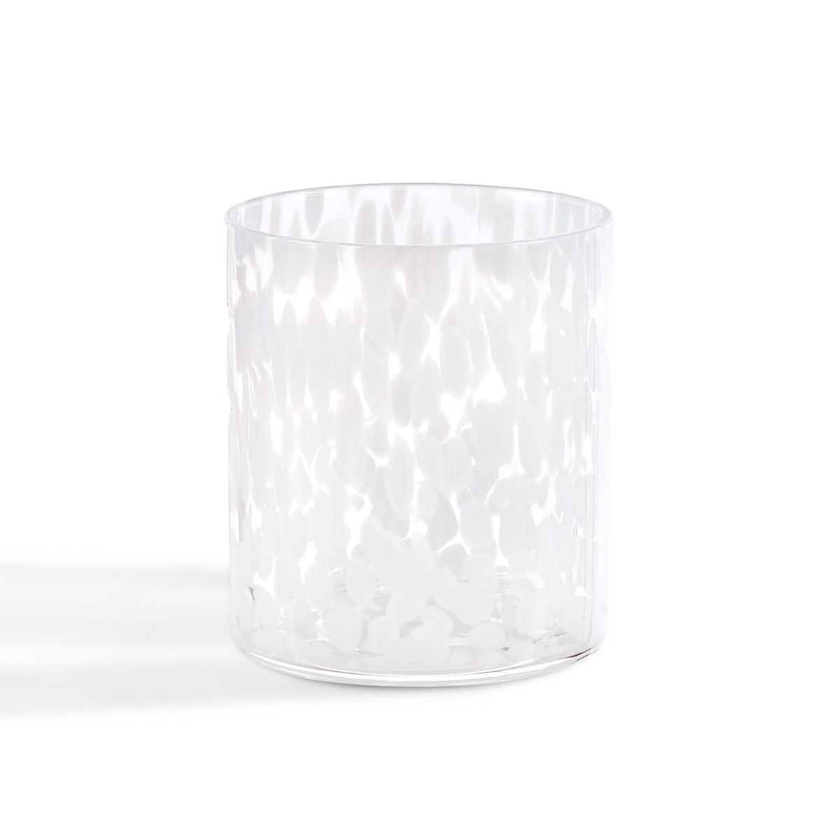 Sarda Dotty Glass Tumblers - Set of 4 - White