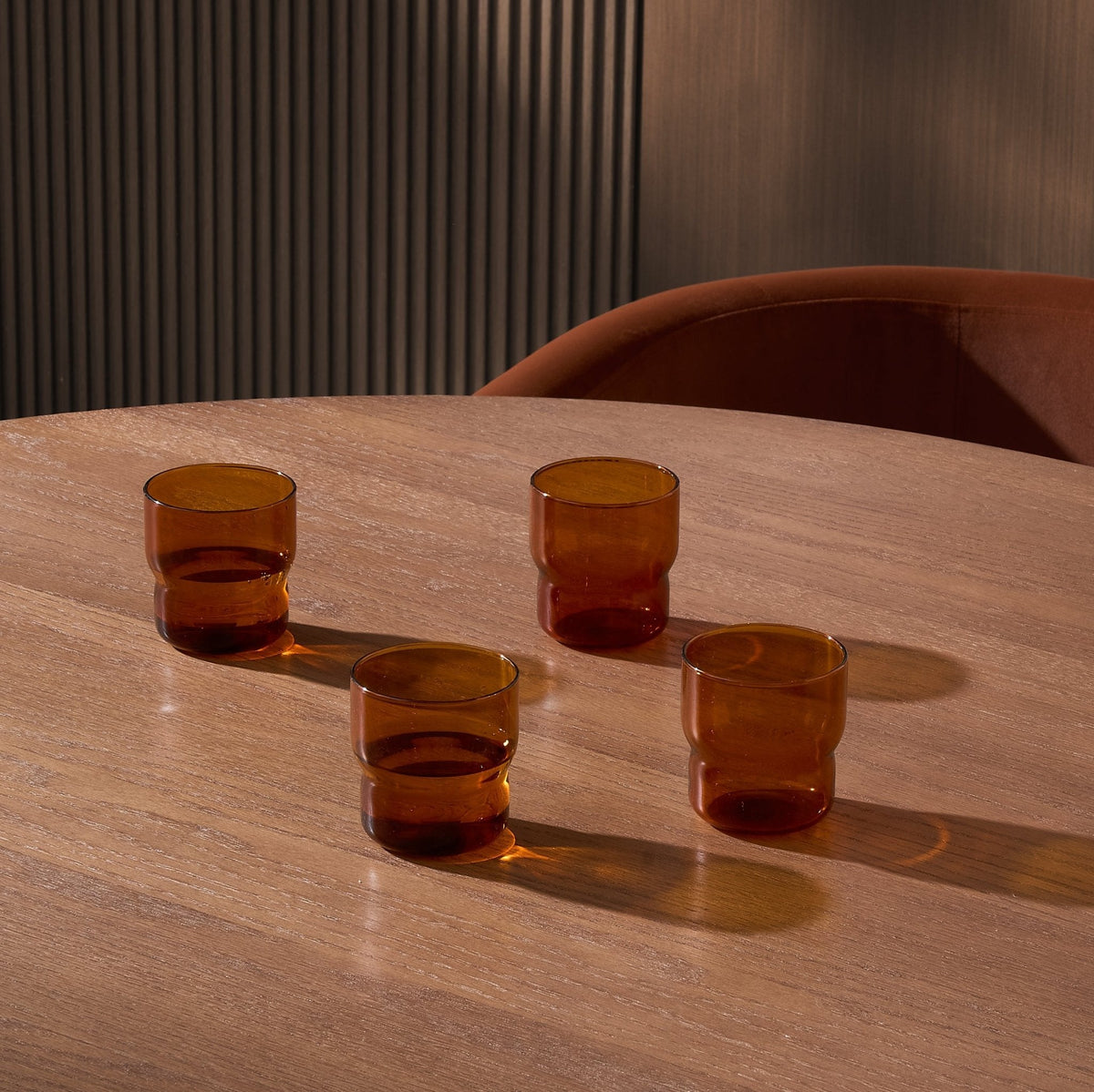 Sonne Colour Glass Tumblers - Set of 4 - Amber